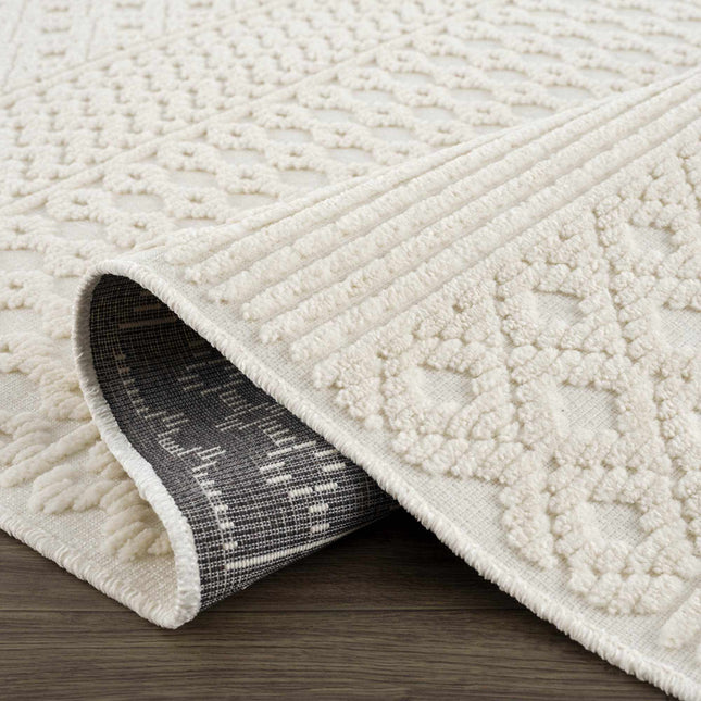 Drago White Washable Area Rug Rugs TriadCommerceInc
