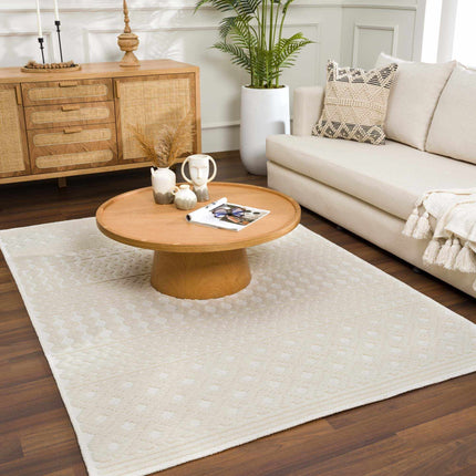 Drago White Washable Area Rug Rugs TriadCommerceInc