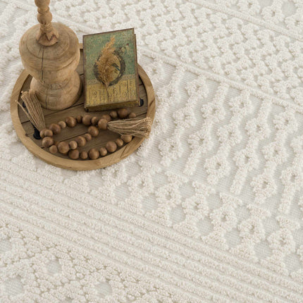 Drago White Washable Area Rug Rugs TriadCommerceInc
