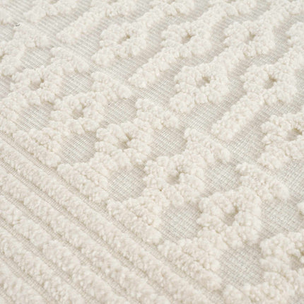 Drago White Washable Area Rug Rugs TriadCommerceInc