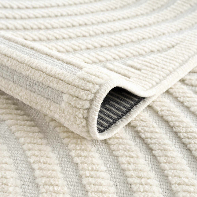 Deron White Washable Area Rug Rugs TriadCommerceInc
