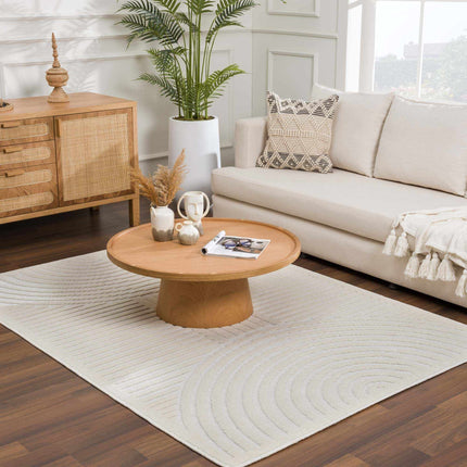 Deron White Washable Area Rug Rugs TriadCommerceInc