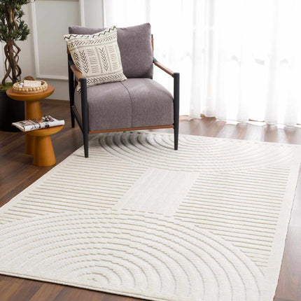 Deron White Washable Area Rug Rugs TriadCommerceInc