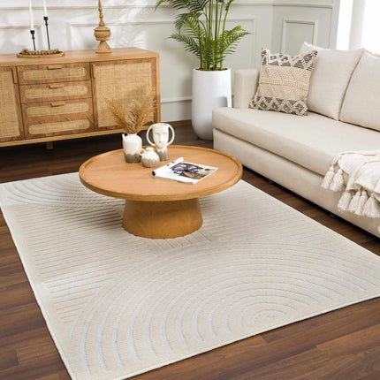 Deron White Washable Area Rug Rugs TriadCommerceInc