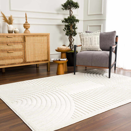 Deron White Washable Area Rug Rugs TriadCommerceInc