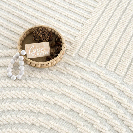 Deron White Washable Area Rug Rugs TriadCommerceInc