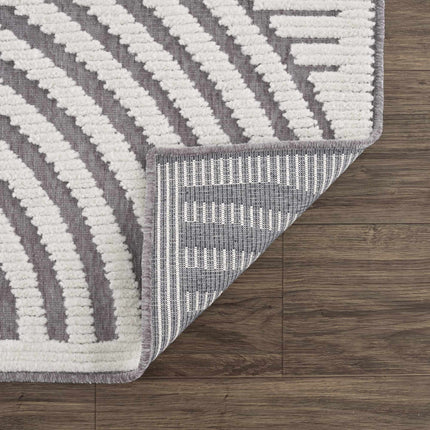 Deron Gray Rainbow Washable Rug Rugs TriadCommerceInc