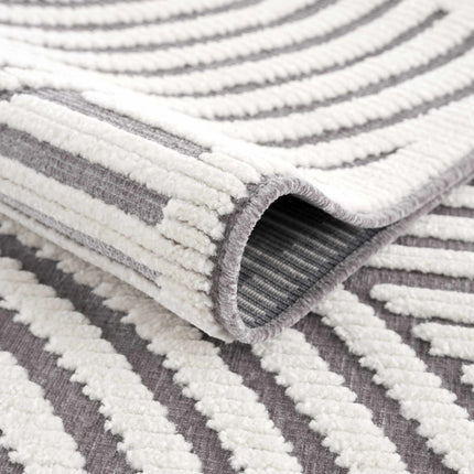 Deron Gray Rainbow Washable Rug Rugs TriadCommerceInc