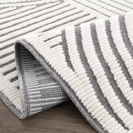 Deron Gray Rainbow Washable Rug Rugs TriadCommerceInc