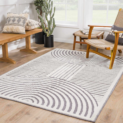Deron Gray Rainbow Washable Rug Rugs TriadCommerceInc
