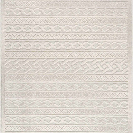 Fadey White 3D Washable Rug Rugs TriadCommerceInc
