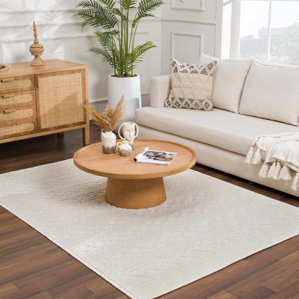 Fadey White 3D Washable Rug Rugs TriadCommerceInc 5' x 7'2" Rectangle