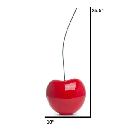 Large Bright Red Cherry Sculpture 25" Tall Sculpture TriadCommerceInc   