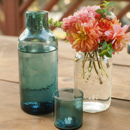 Handblown Hammered Glass Carafe Kitchen & Dining TriadCommerceInc
