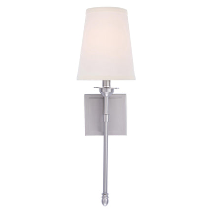Manor Modern Traditional 1-Light Wall Sconce Light Fabric Shade Home Decor > Lighting > Wall Lighting > Wall Sconces TriadCommerceInc Brush Nickel