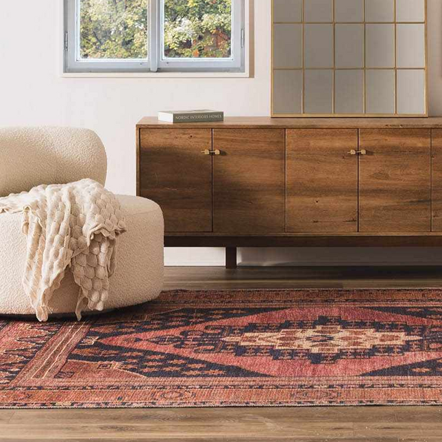 Malamote Vintage Flat Pile Washable Rug Rugs TriadCommerceInc