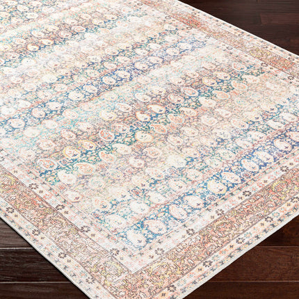 Rust Maligaya Distressed Washable Area Rug - Clearance
