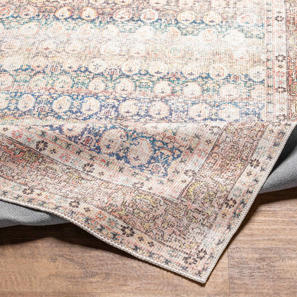 Rust Maligaya Distressed Washable Area Rug - Clearance
