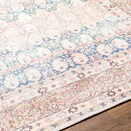 Rust Maligaya Distressed Washable Area Rug - Clearance