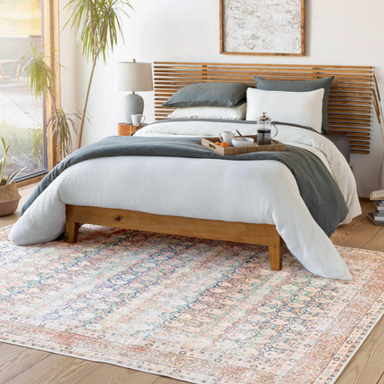 Rust Maligaya Distressed Washable Area Rug - Clearance