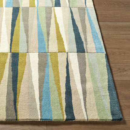 Mathiston Geometric Triangles Wool Rug Rugs TriadCommerceInc