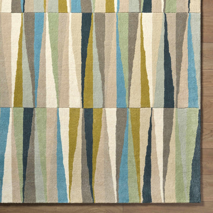 Mathiston Geometric Triangles Wool Rug Rugs TriadCommerceInc
