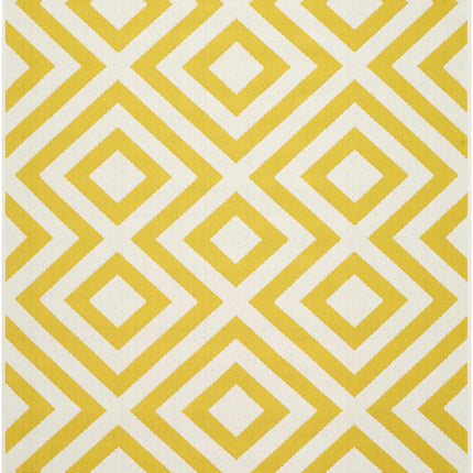 Spilsby Yellow Trellis Outdoor Rug Rugs TriadCommerceInc