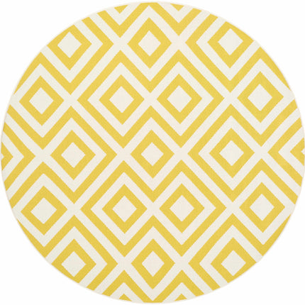 Spilsby Yellow Trellis Outdoor Rug Rugs TriadCommerceInc