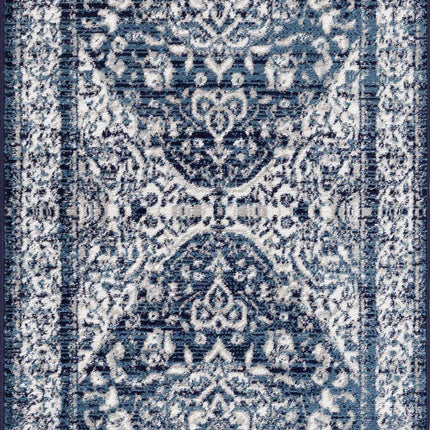 Billy Blue Medallion Rug Rugs TriadCommerceInc 2'7" x 7'3" Runner