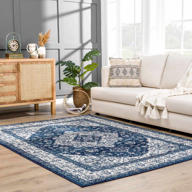 Billy Blue Medallion Rug Rugs TriadCommerceInc