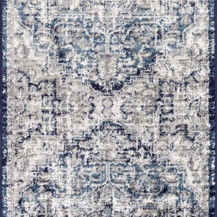 Hauteloom Buenaventura Navy Area Rug Rugs TriadCommerceInc 2'7" x 7'3" Runner
