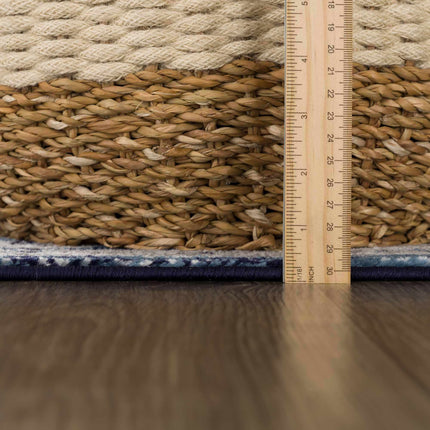 Hauteloom Buenaventura Navy Area Rug Rugs TriadCommerceInc