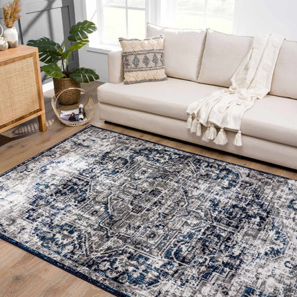 Hauteloom Buenaventura Navy Area Rug Rugs TriadCommerceInc 5'3" x 7'3" Rectangle