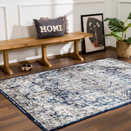 Hauteloom Buenaventura Navy Area Rug Rugs TriadCommerceInc
