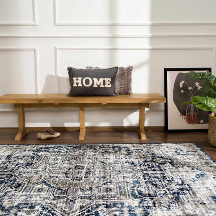 Hauteloom Buenaventura Navy Area Rug Rugs TriadCommerceInc