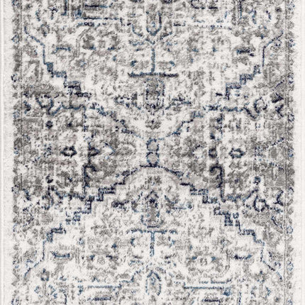 Hauteloom Buenaventura Cream & Navy Area Rug Rugs TriadCommerceInc 2'7" x 7'3" Runner