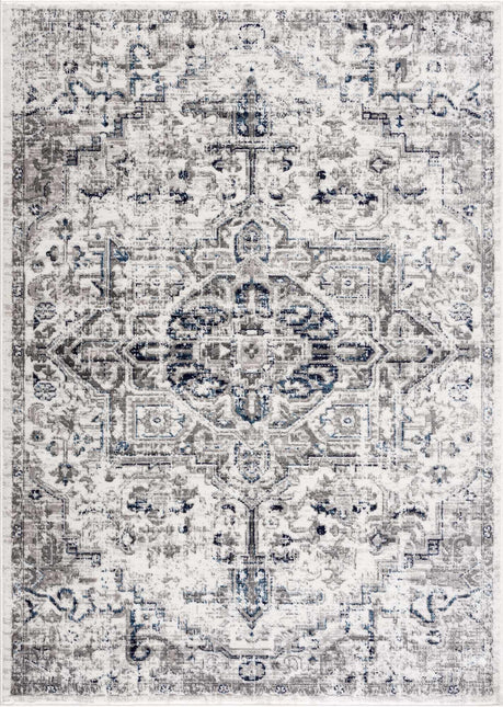 Hauteloom Buenaventura Cream & Navy Area Rug Rugs TriadCommerceInc