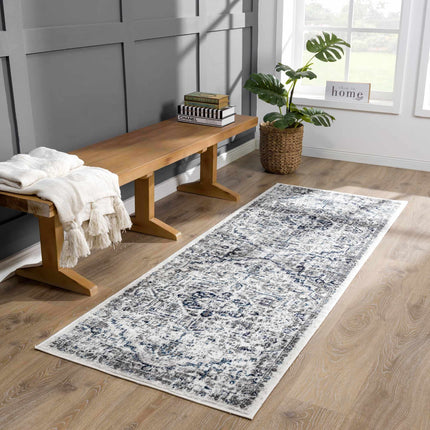 Hauteloom Buenaventura Cream & Navy Area Rug Rugs TriadCommerceInc