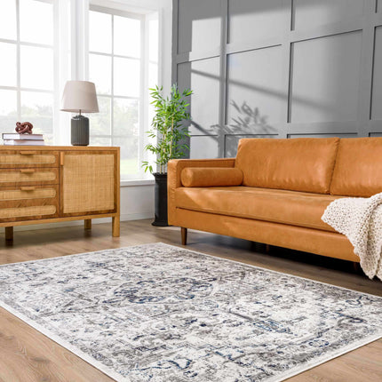 Hauteloom Buenaventura Cream & Navy Area Rug Rugs TriadCommerceInc 5'3" x 7'3" Rectangle