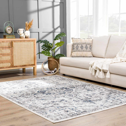 Hauteloom Buenaventura Cream & Navy Area Rug Rugs TriadCommerceInc