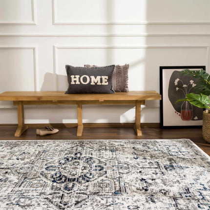 Hauteloom Buenaventura Cream & Navy Area Rug Rugs TriadCommerceInc
