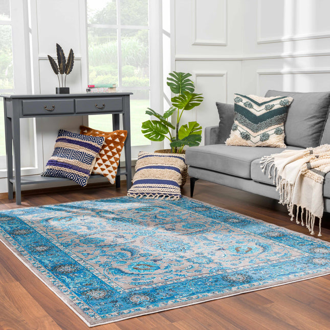 Mardina Turquoise Area Rug - Clearance Rugs TriadCommerceInc