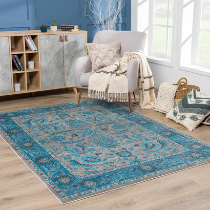Mardina Turquoise Area Rug - Clearance Rugs TriadCommerceInc