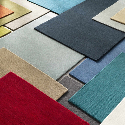 Brockton Solid Wool Teal Area Rug Rugs TriadCommerceInc