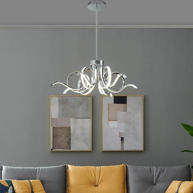 Magnolia LED Adjustable Chandelier Chrome Finish Lighting Home Decor > Lighting > Ceiling Lights > Chandelier TriadCommerceInc