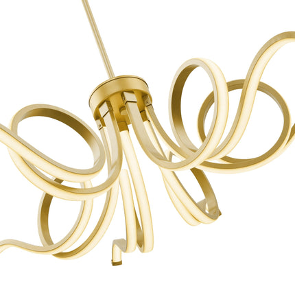 Magnolia LED Adjustable Chandelier // Sandy Gold Chandeliers TriadCommerceInc   