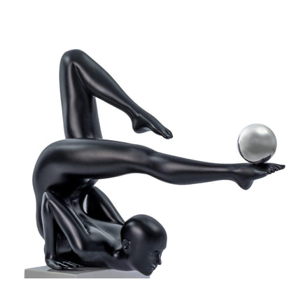 Margaux Doll Sculpture // Matte Black and Steel Sculpture TriadCommerceInc   