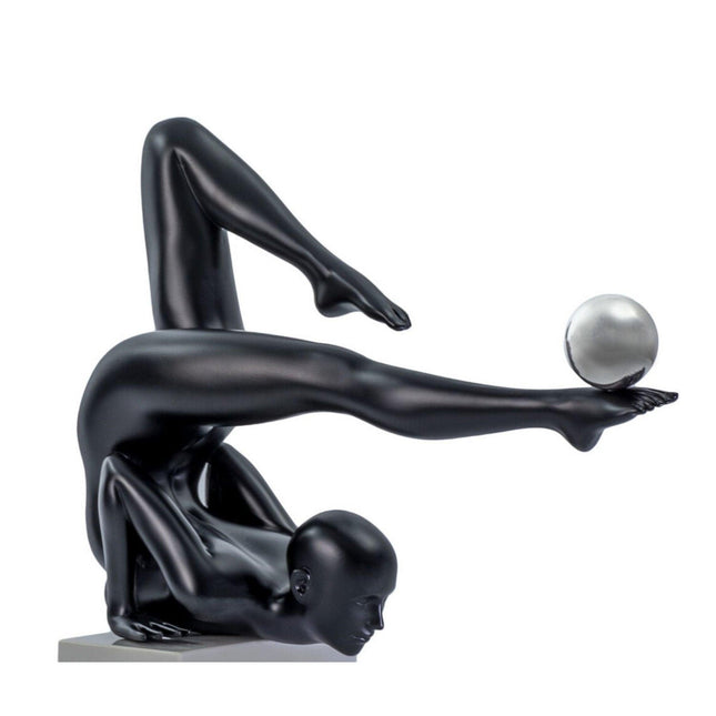 Margaux Doll Sculpture // Matte Black and Steel Sculpture TriadCommerceInc   