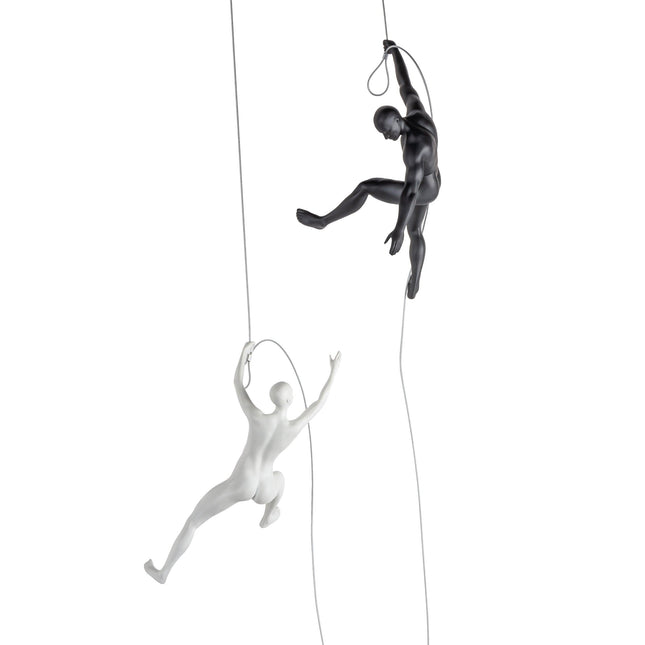 Matte Black & White Wall Sculpture Couple Sculpture TriadCommerceInc   