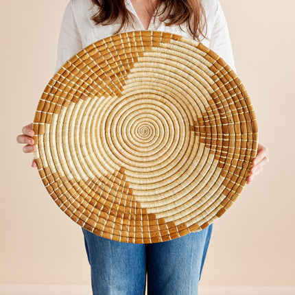 Maua Banana Bark Wall Basket Wall Basket TriadCommerceInc Large